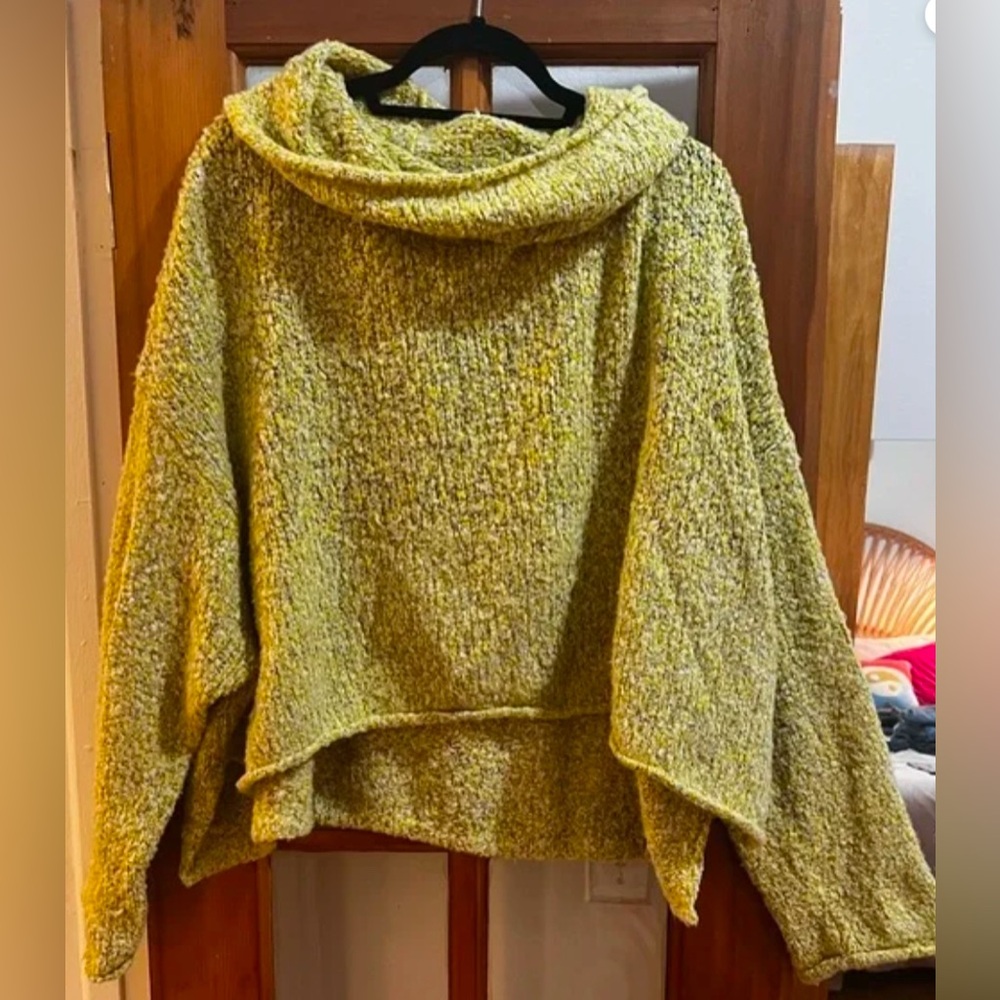 Free People Quince BFF Cowl Neck Sweater in “Quince” (Yellow) Colour - Picture 3 of 6